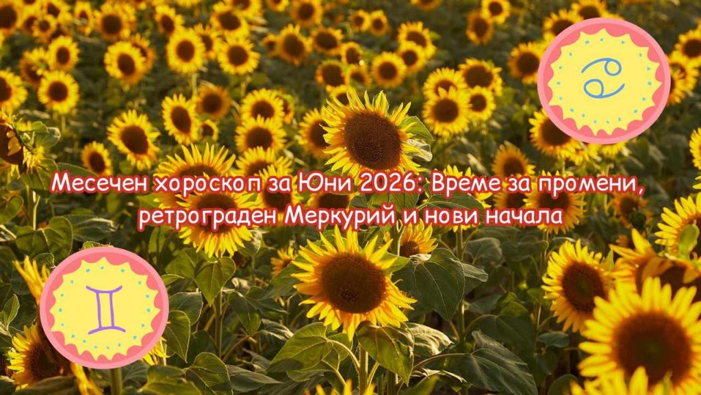 Месечен хороскоп за Юни 2026: Време за промени, ретрограден Меркурий и нови начала